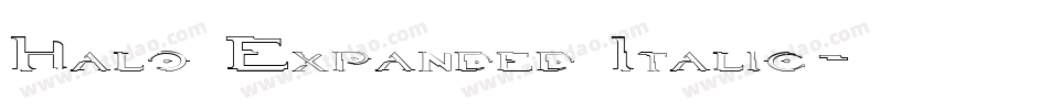 Halo Expanded Italic字体转换